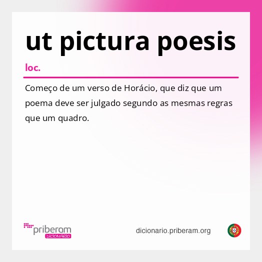Significado de ut pictura poesis
